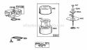 Air Cleaner Groups Diagram and Parts List for 110905-0281-99  Briggs and Stratton Engine